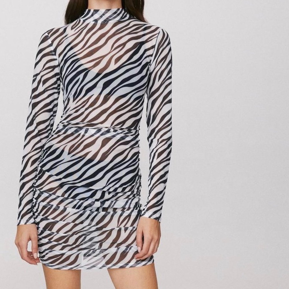 Sheer, Zebra Print Dress